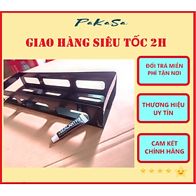 Kệ Đa Chức Năng Dán Tường Bằng Thép Sơn Tĩnh Điện 1 Tầng PaKaSa Kèm Keo Dán - Hàng Chính Hãng