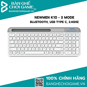 Mua Bàn phím không dây Newmen K10 Dual Mode Bluetooth/ Wireless (Đen/ Trắng) - Hàng chính hãng