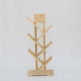 Mua Kệ Gỗ Kệ Sách Hình Xương Cá Bằng Gỗ Cao Su Tự Nhiên Chống Ẩm Cao Cấp -  ĐẾ PHẲNG