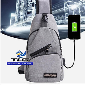 Túi đeo ngực phong cách Hàn Quốc kèm cổng sạc USB Đồ Da Thành Long TLG 208204 ZZ