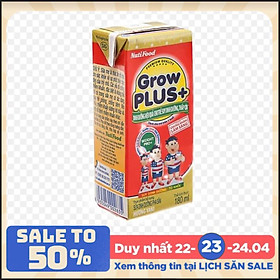 Thùng 48 Hộp x 180ml Sữa Bột Pha Sẵn GrowPLUS+ Đỏ 180ml Suy Dinh Dưỡng - Hàng Chính Hãng