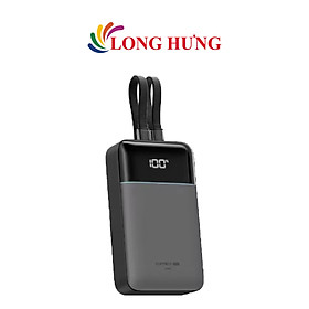 Sạc dự phòng Cuktech Power Bank Built-In Cable 1USB 1Type-C 40W 20000mAh CP24 LPB200NL - Hàng chính hãng