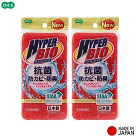 Combo 02 Mút rửa chén bát, xoong chảo chuyên dụng dùng cho nhà bếp Ohe Hyper Bio hàng nội địa Nhật Bản (Made in Japan)
