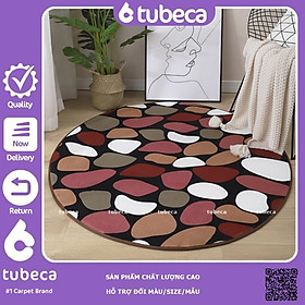 Mua Thảm NHUNG nỉ tròn cao cấp | trải sàn | Màu Đá màu |  80cm và 1m | TUBECA