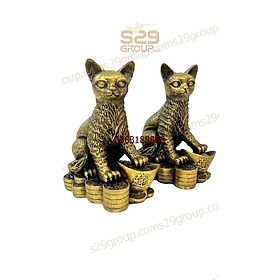 Mua 12 con giáp tượng linh vật mèo lông xù bằng đồng nguyên chất