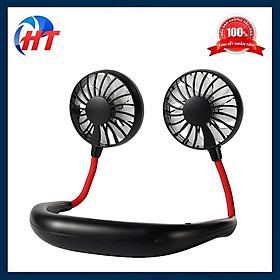 Quạt Mini Đeo Cổ 3 Tốc Độ HN Led Có Sạc Tạo Hương Thơm  - HT