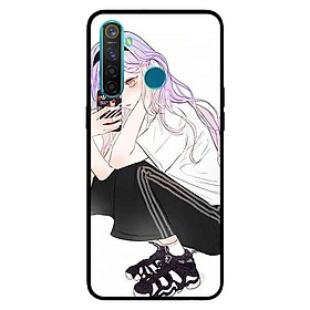 Ốp Lưng in cho Realme 5 Mẫu Nàng Cá Tính Áo Trắng - Hàng Chính Hãng