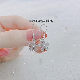 Bong tai nữ bạc ta treo hoa mẫ 478