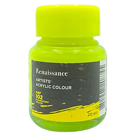 Bộ 2 Màu Nước Renaissance Fluo 20ml - Vàng (Fluorescent Yellow)