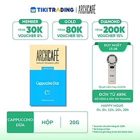 Cà phê Cappuccino Dừa - Archcafé (hộp 12 gói x 20g)