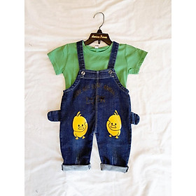 Yếm jeans con vật ngộ nghĩnh cho bé sơ sinh từ 8-12kg chất jeans mỏng nhẹ mát