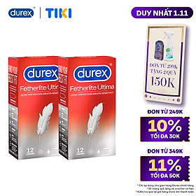 Combo 2 hộp Bao cao su Durex Fetherlite Ultima 12 Bao