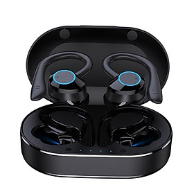 Bluetooth 5.1 Wireless Headset with Microphone Ear Hook for Running Camping