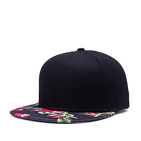 Mũ Snapback Mũ lưỡi trai Thời Trang Đen Trơn Lưỡi Hoa