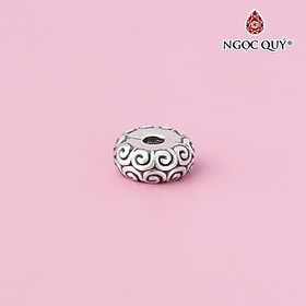 Hình ảnh Charm bạc chặn hạt họa tiết hoa văn - Ngọc Quý Gemstones