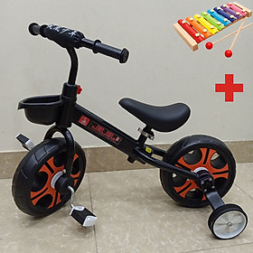 Xe đạp chòi chân cho bé, Xe đạp mini giành cho bé 4 trong 1 kèm giỏ xe Hot Nhất 2021, TẶNG KÈM ĐÀN XYLOPHONE 8 THANH CHO BÉ, Xe chòi chân, xe thăng bằng, xe đạp 2 bánh