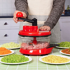Mua Máy cắt thái rau củ  xay thịt bằng tay K1885 đa chức năng cối lớn 2 5L  lưỡi dao inox 5 cánh  3 tốc độ  thái sợi  thái lát  trộn  máy trộn bột - Hàng nhập khẩu