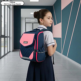 Balo Chống Gù Cho Bé Gái Xbags XB 3107 - Balo Học Sinh Tiểu Học Siêu Nhẹ, Đệm Lưng Thoáng Khí, Vải Chống Nước Bền Đẹp, Họa Tiết Đáng Yêu