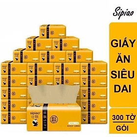 Mua Khăn giấy ăn gấu trúc Sipiao (Thùng 30 gói) - Thùng khăn giấy gấu siêu dai 1 gói 300 tờ