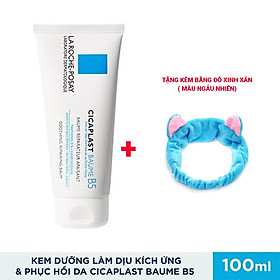 Kem dưỡng Cicaplast Baume B5 La Roche-Posay Làm Dịu Mát Mượt & Phục Hồi Da Phù Hợp Cho Trẻ Em - Trẻ Sơ Sinh, da mụn và nhạy cảm (100ml) + tặng băng đô mèo xinh xắn