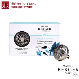 Maison Berger - Bộ kẹp tinh dầu xe hơi Aroma Happy - 2 món