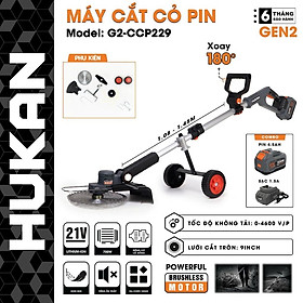 MÁY CẮT CỎ THÂN MÁY 230MM 700W G2-CCP329 HUKAN -HÀNG CHÍNH HÃNG