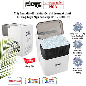 Mua Máy làm đá viên siêu tốc  chỉ trong 6 phút Thương hiệu Nga cao cấp DSP KD8001  Công suất làm đá 90-165W  sản lượng 12kg/24h  Dung tích bình chứa 1 4 lit - HÀNG NHẬP KHẨU  BẢO HÀNH 12 THÁNG