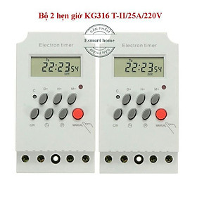 Bộ 2 công tắc hẹn giờ 17 chương trình KG316T-II ổ cắm hẹn giờ timer hẹn giờ bộ hẹn giờ tự động công tắc điện thông minh