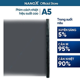Mua Phim cách nhiệt NanoX A5 màu đen chống nắng nóng cho nhà kính & văn phòng