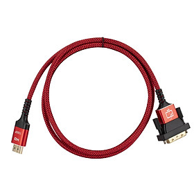 HDMI to DVI Cable Nylon Braid Converter Adapter for Monitor PC Display Laptop Desktop