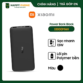 Pin sạc dự phòng XiaoMi Power Bank 10000MAH Redmi đen (VXN4305GL) - Hàng chính hãng