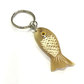 Móc treo chìa khóa hình cá bằng Sừng bò Châu Phi (OTH010) TỈA TÁCH RẤT ĐẸP