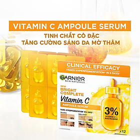 Tinh Chất Cô Đặc Tăng Cường Sáng Da Mờ Thâm Garnier New Bright Complete Vitamin C Ampoule Serum