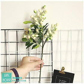 Hoa Giả Hoa Lụa - CÀNH ĐIỂM QUẢ BERRY Loại 1 Giống Thật