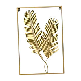 Leaves Wall Sculpture Art Hanging Decorative Crafts Ornament for Bedroom