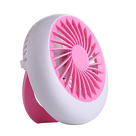 Portable Personal Small Table/Desk/Handheld Fan Rechargeable 3 Speeds Pink