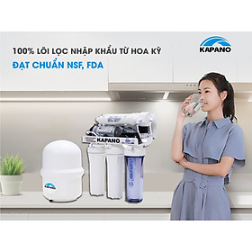 Máy lọc nước RO tủ kính cường lực Kapano 10 lít/giờ RO5-USA-50B - Hàng chính hãng