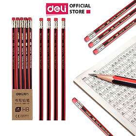 Bộ 5 bút chì gỗ 2B HB Deli - Có bán lẻ 1 chiếc - Nhiều loại mẫu mã màu sắc - Phù hợp cho học sinh sinh viên tập viết vẽ tranh