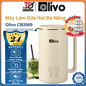 Máy Làm Sữa Hạt Đa Năng Olivo CB2000, 980w - 1.0Lit, 10 Chức Năng Xay Nấu, Hàng Chính Hãng