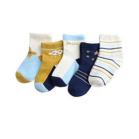 Set 5 đôi tất cao cổ cho bé từ 1 - 12 tuổi chất cực đẹp, tất Hug Elephant cho bé trai bé gái 1-12 tuổi (Mẫu mới 2019)