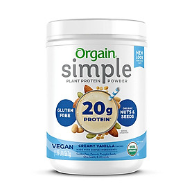 Bột đạm thực vật hữu cơ Simple Orgain Organic Plant Protein 567g