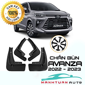 Bộ 4 tấm chắn bùn bánh xe Toyota Avanza 2022 - 2023 - hàng nhựa dẻo cao cấp ( Kèm ốc vít )