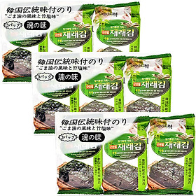 Rong biển snack cuộn kẹp cơm vị tự nhiên muối tre truyền thống Good&Well (1 lốc - 3 Gói) - Vị muối tre Thảo dược
