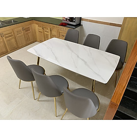 Hình ảnh Bộ Bàn ăn Juno Sofa Cao cấp 6 ghế - Mặt đá 1m6