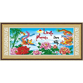 Tranh thêu chữ thập Long phụng sum vầy DLH-222971