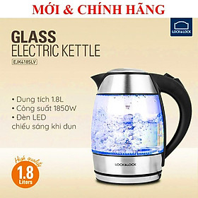 Mua Ấm đun siêu tốc có đèn Led Siêu Sáng 1.8L EJK418SLV Thuy Tinh Chịu Lực Độ Bền Cao Bảo Hành 12 Tháng