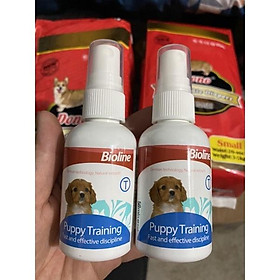 DUNG DỊCH XỊT HƯỚNG DẪN VỆ SINH ĐÚNG CHỖ CHO CHÓ Bioline Puppy Training 50ML