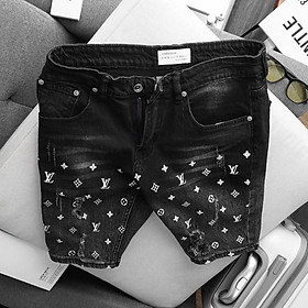 Quần short jean nam rách gối size lớn nhiều màu