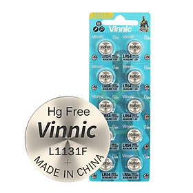 Vỉ 10 Pin cúc áo VINNIC AG10 / LR1130/ 389A / CX189 Chính hãng dùng cho đồng hồ đeo tay thiết bị điện tử