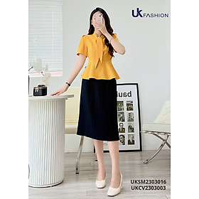 Chân Váy Xếp Ly NK FASHION Dáng Suông Thanh Lịch Chất Vải Nhập Hàn Cao Cấp Cho Nàng Công Sở UKCV2303003